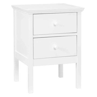 John Lewis White ANYDAY Wilton 2 Drawer Bedside Cabinet