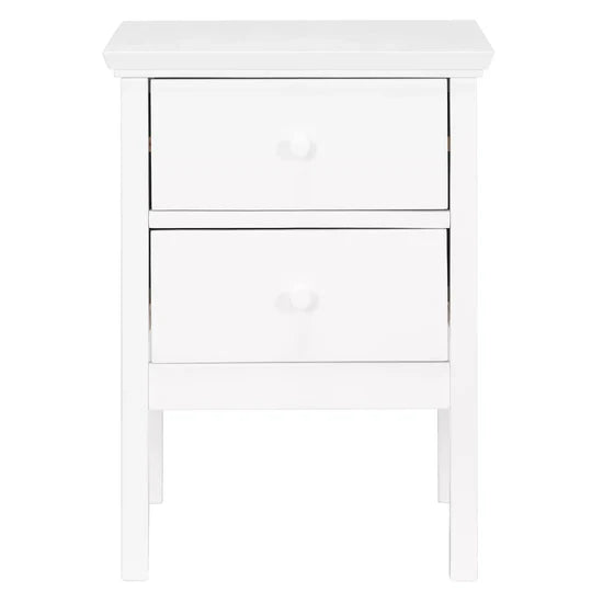 John Lewis Wilton 2 Drawer Bedside Cabinet White Storage