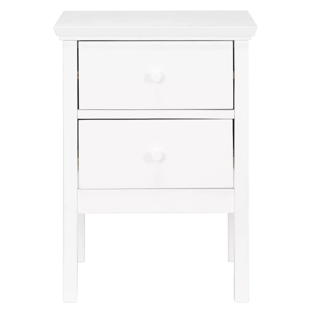 John Lewis White ANYDAY Wilton 2 Drawer Bedside Cabinet