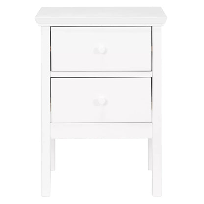 John Lewis White ANYDAY Wilton 2 Drawer Bedside Cabinet