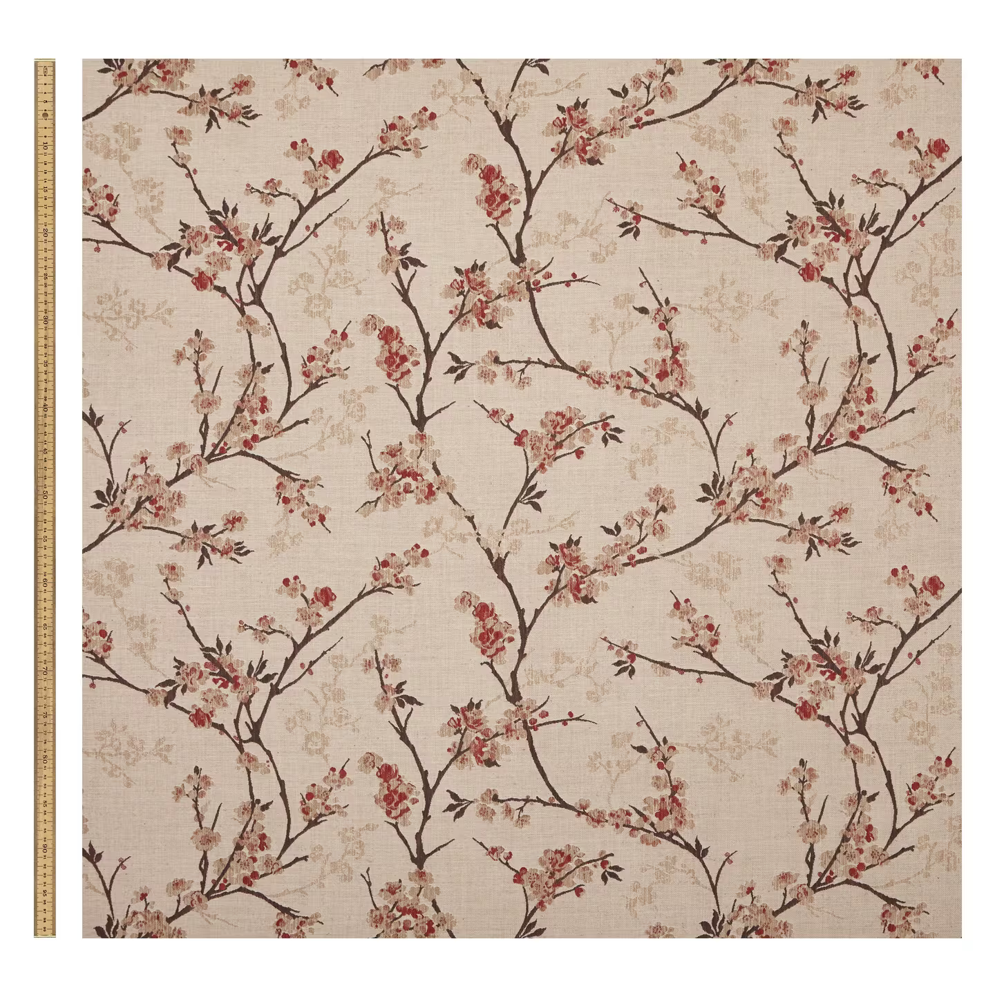 John Lewis Blossom Weave Furnishing Fabric, Russet 25 meters