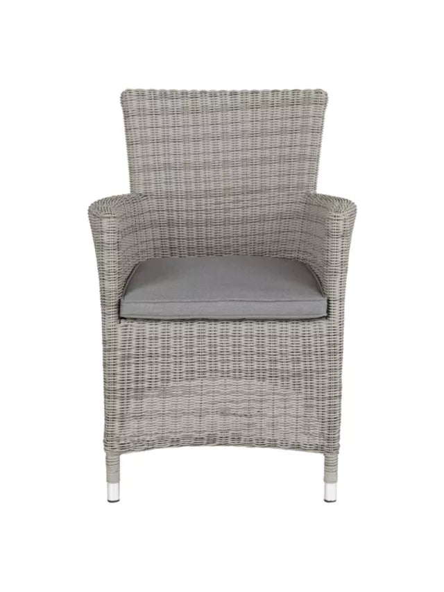 John Lewis Dante Garden Dining Armchair Grey Outdoor Patio Chair