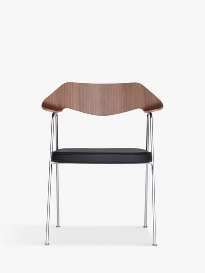 Case Robin Day 675 Chair Walnut and Chrome Frame