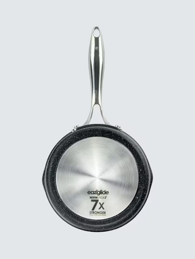 Eaziglide Neverstick2 Aluminium Non-Stick Saucepan Set with Lids, 3 Piece