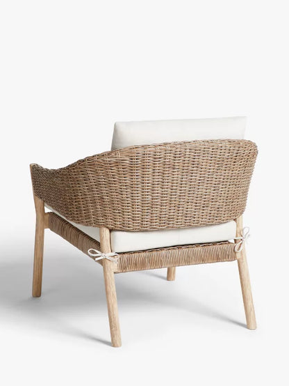 John Lewis Burford Garden Woven Lounging Chairs, Set of 1 , FSC-Certified (Acacia Wood), Natural