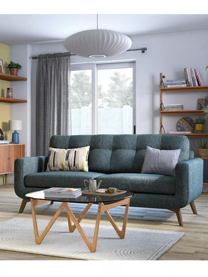 John Lewis Barbican Large 3 Seater Sofa Tweed Navy