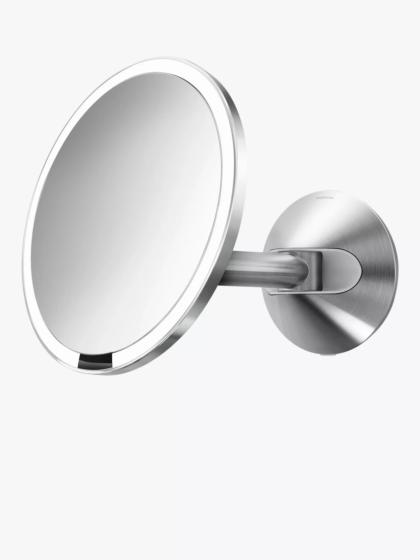 simplehuman Wall Mounted Bathroom Sensor Beauty Mirror, Brushed Stainless Steel