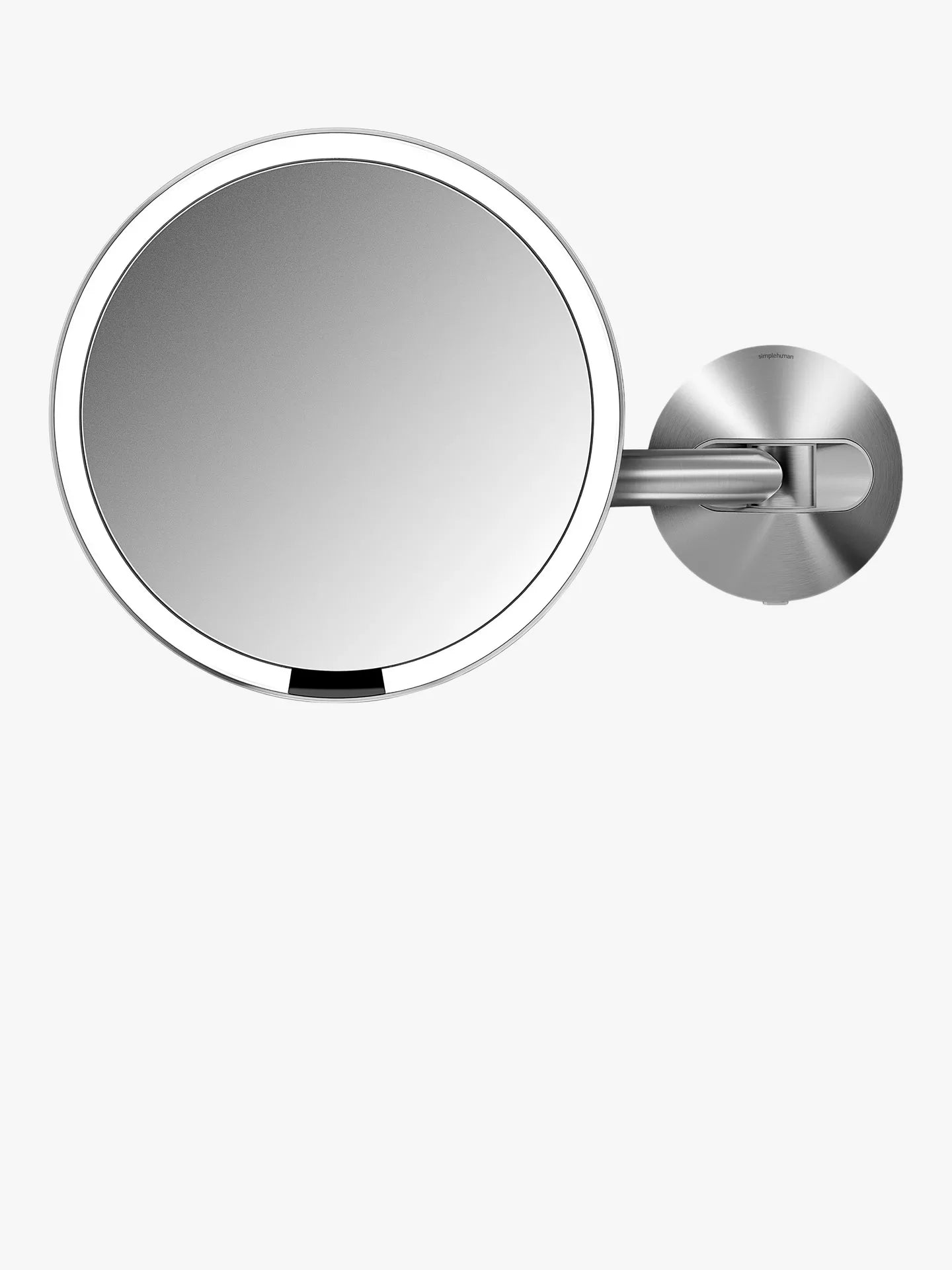 simplehuman Wall Mounted Bathroom Sensor Beauty Mirror, Brushed Stainless Steel