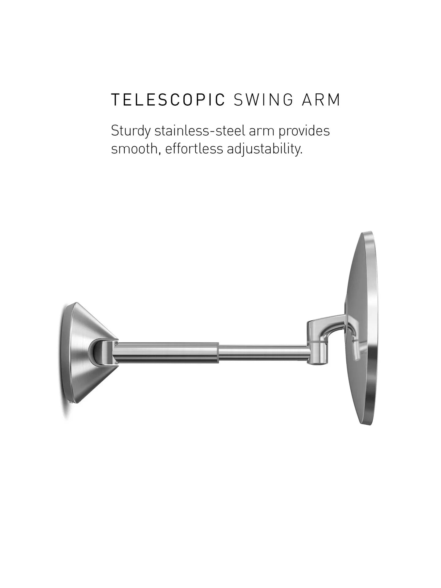 simplehuman Wall Mounted Bathroom Sensor Beauty Mirror, Brushed Stainless Steel