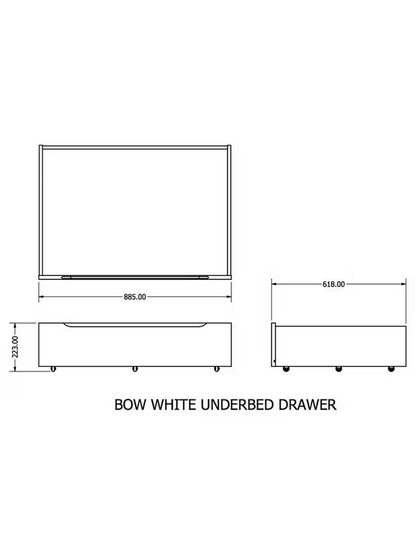 John Lewis Bow Underbed Storage Drawers Set of 2 Natural