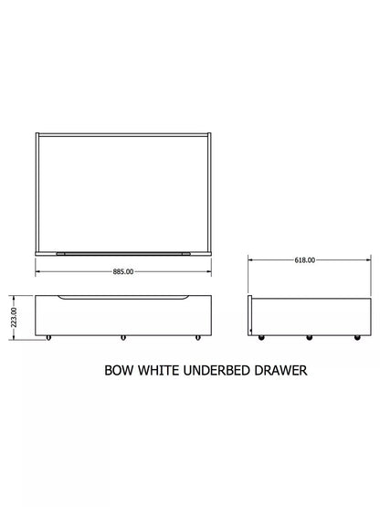 John Lewis Bow Underbed Storage Drawers