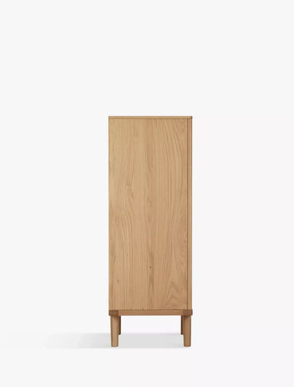John Lewis Bow 5 Drawer Tallboy Chest, Natural Storage