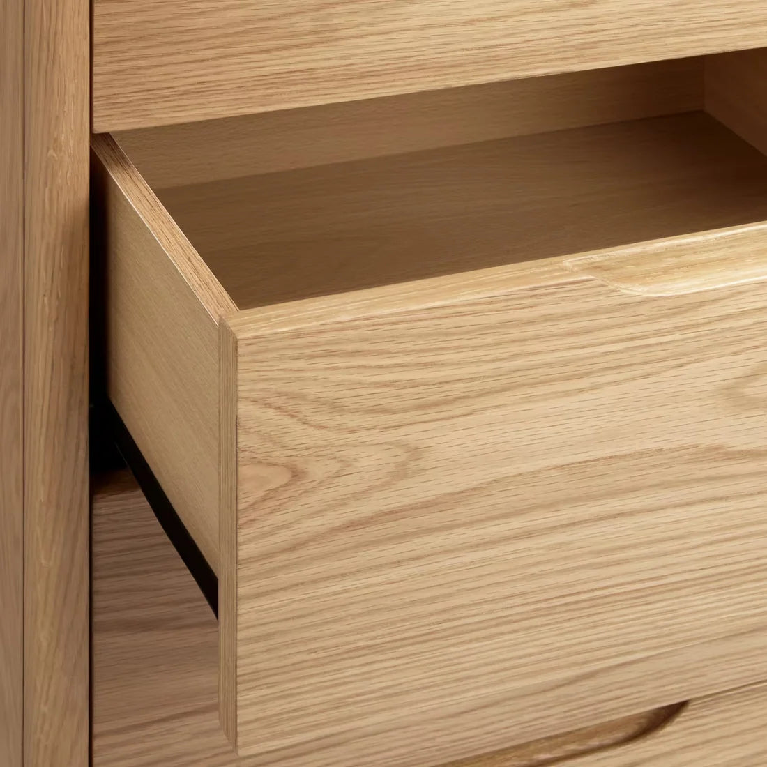 John Lewis Bow 5 Drawer Tallboy Chest, Natural Storage