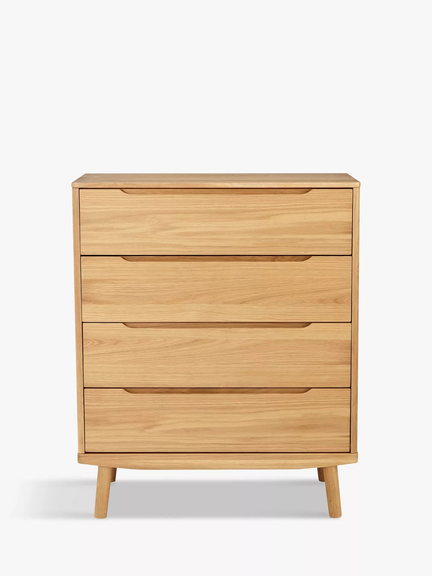 John Lewis Bow 4 Drawer Chest, Natural