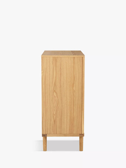 John Lewis Bow 4 Drawer Chest, Natural