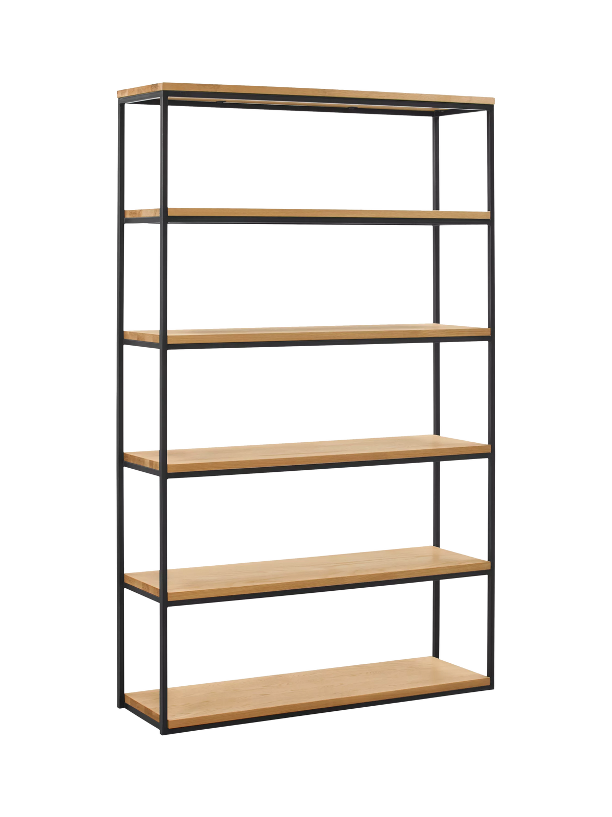 John Lewis Calia Tall Wide Shelving Unit, Oak