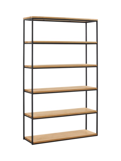 John Lewis Calia Tall Wide Shelving Unit, Oak