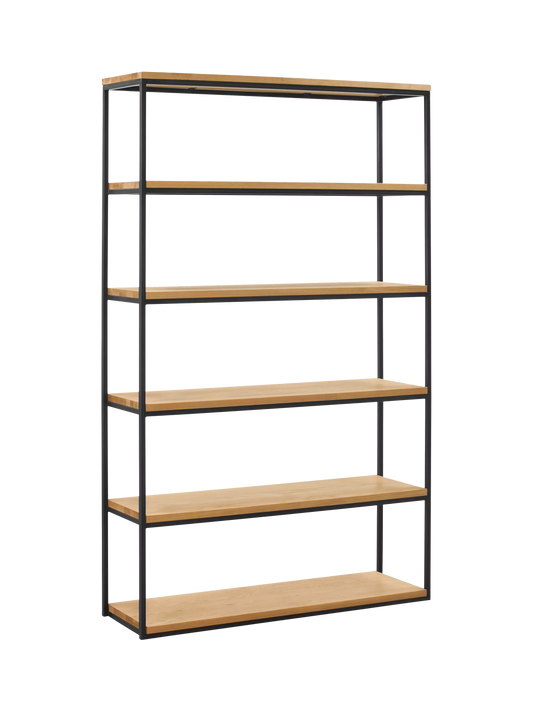 John Lewis Calia Tall Wide Shelving Unit, Oak