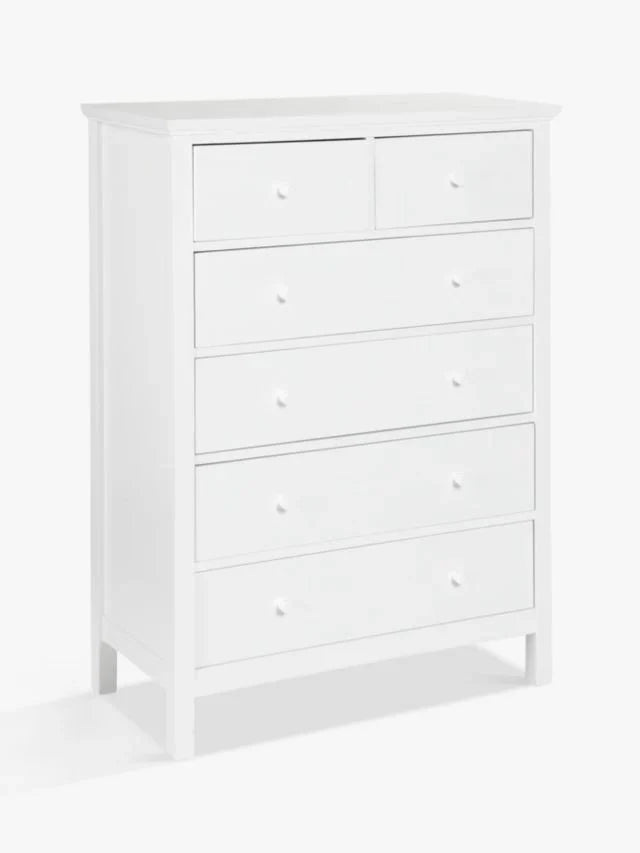 John Lewis Chest of Drawer Wilton 6 Drawer Chest White