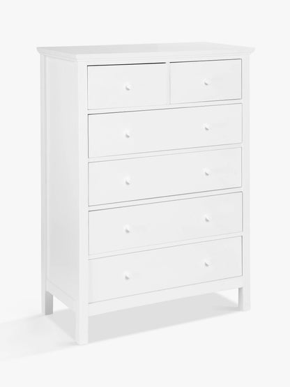 John Lewis Chest of Drawers 6 Drawer Chest White list