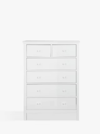 John Lewis Wilton 6 Drawer Chest White