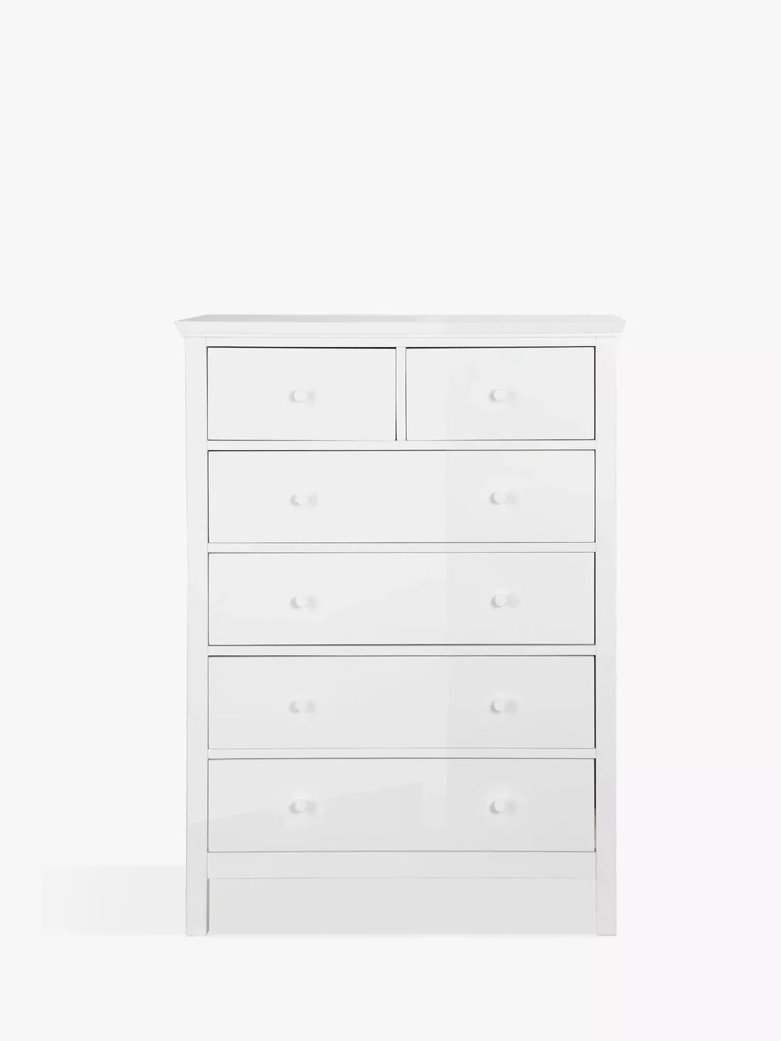 John Lewis Chest of Drawers 6 Drawer Chest White list