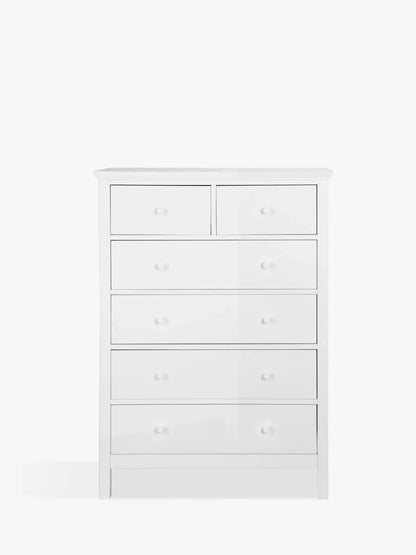 John Lewis Chest of Drawers 6 Drawer Chest White list