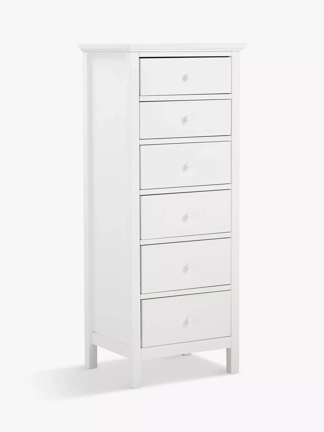 John Lewis Wilton 6 Drawer Tallboy Chest White Bedroom Furniture