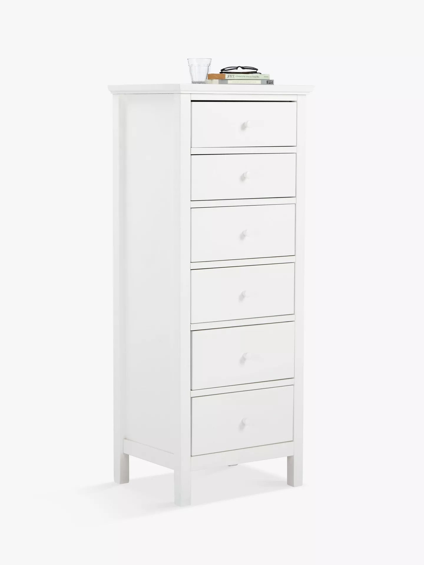 John Lewis ANYDAY John Lewis Wilton 6 Drawer Tallboy Chest White