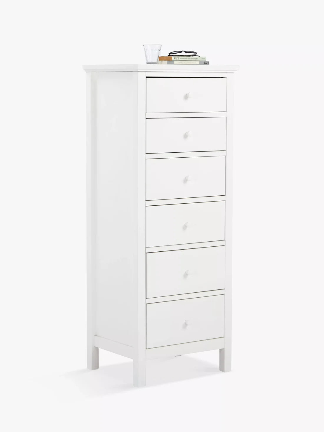 John Lewis ANYDAY Wilton 6 Drawer Tallboy Chest White