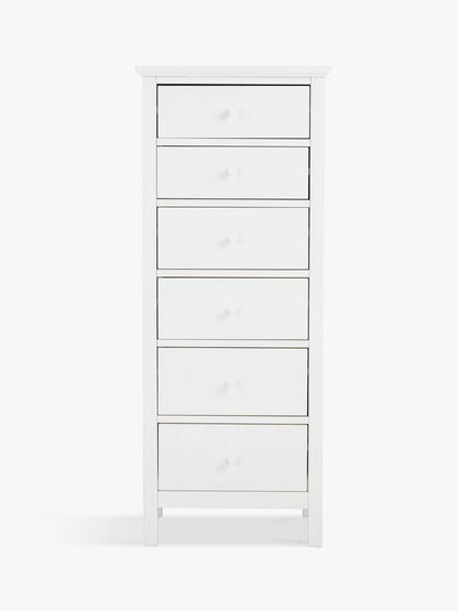 John Lewis ANYDAY John Lewis Wilton 6 Drawer Tallboy Chest White