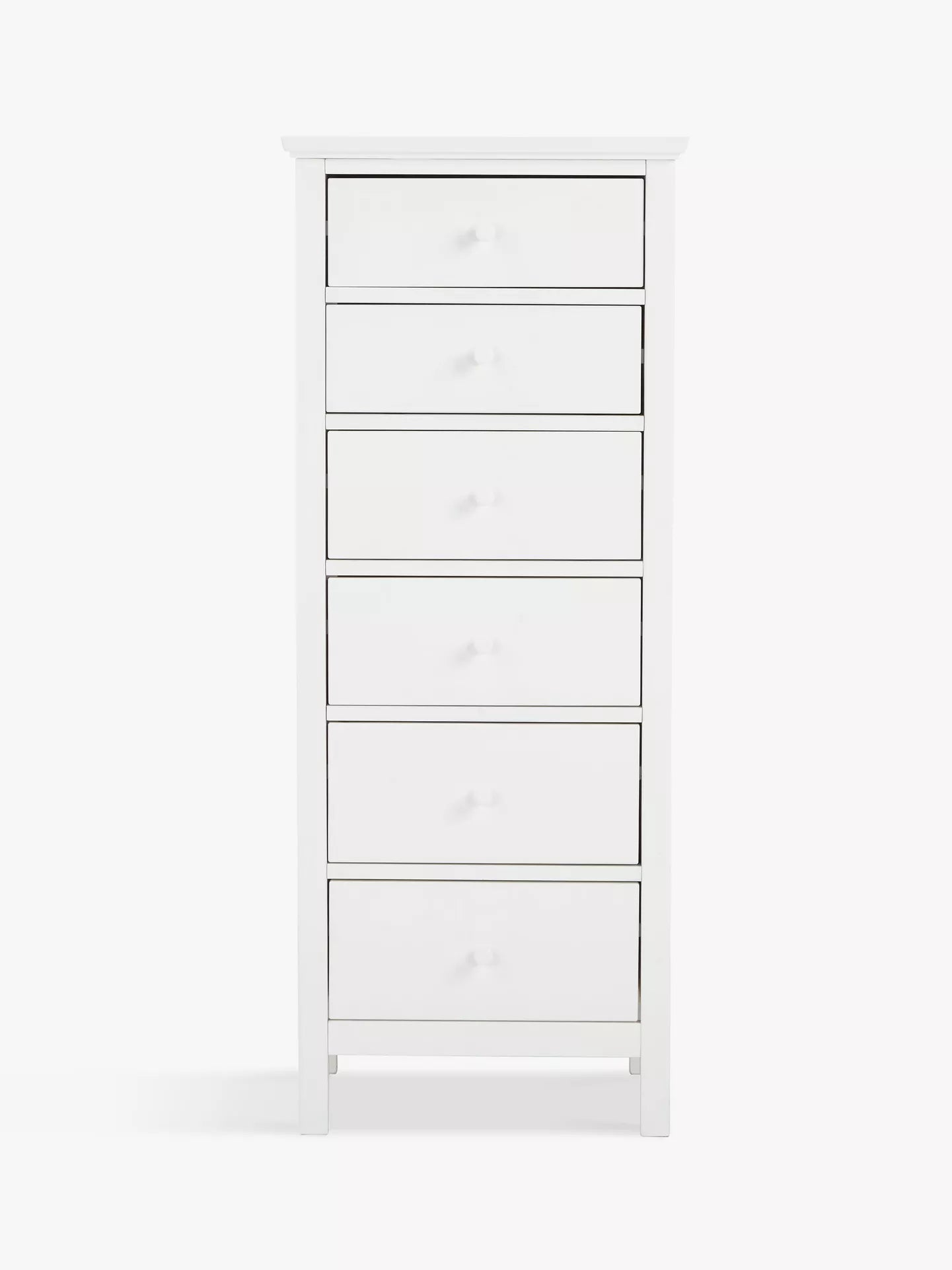 John Lewis Wilton 6 Drawer Tallboy Chest Bedroom Furniture White
