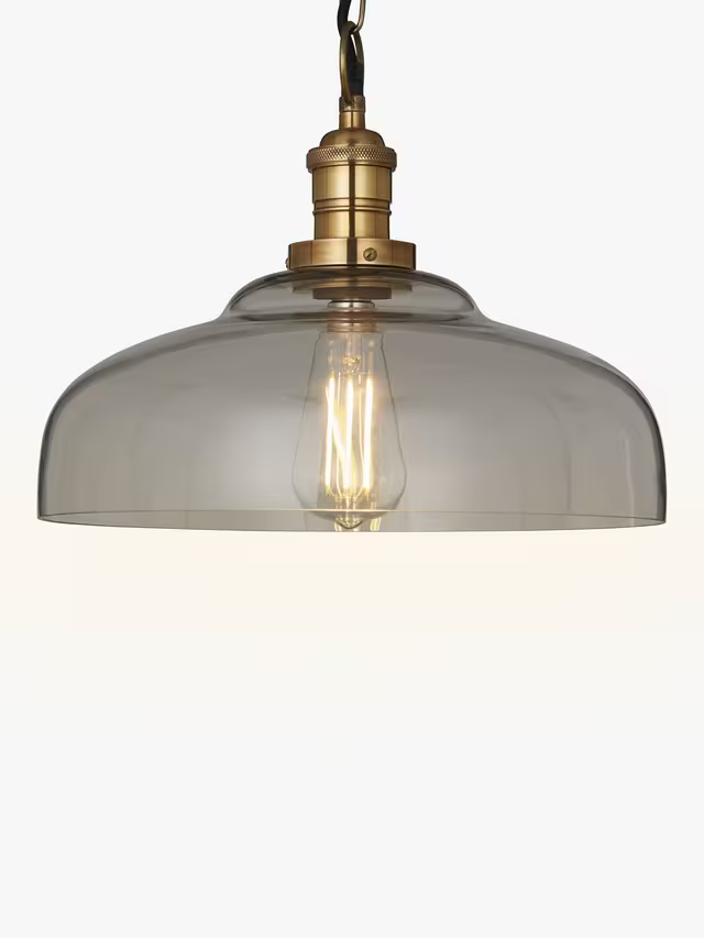 John Lewis Clyde Glass Pendant Ceiling Light, Clear