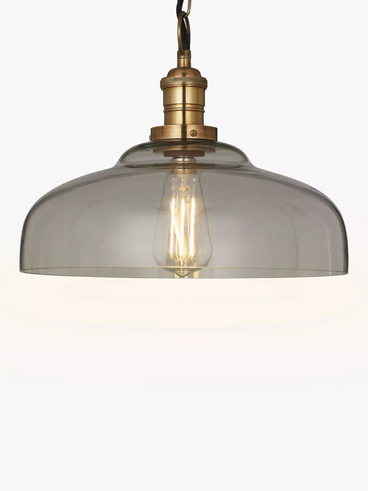 John Lewis Clyde Glass Pendant Ceiling Light, Clear
