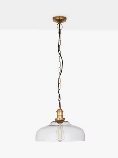 John Lewis Clyde Glass Pendant Ceiling Light, Clear
