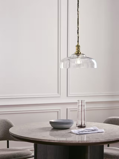 John Lewis Clyde Glass Pendant Ceiling Light, Clear