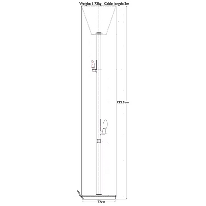 John Lewis Devon Floor Lamp, White