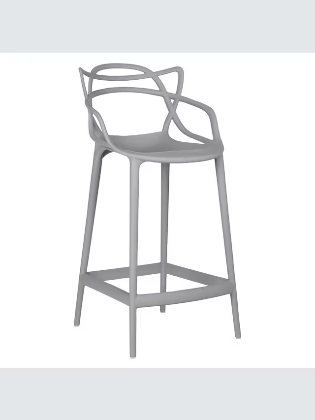 Kartell Philippe Starck for Kartell Masters Bar Stool, Grey