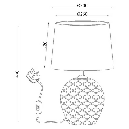 John Lewis Abigail Dimple Ombre Table Lamp, Green