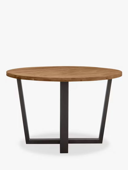Calia 6 Seater Round Dining Table, Oak