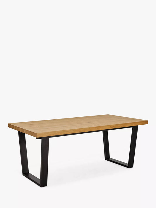 John Lewis Calia 4 Seater Dining Table, Solid Oak
