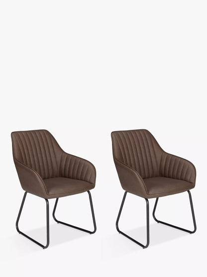 John Lewis Brooks II Side Dining Chairs, Set of 2, Mocha