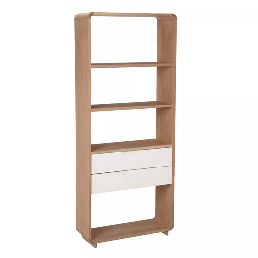 Mira Bookcase W/2wht Drw Lr AS03