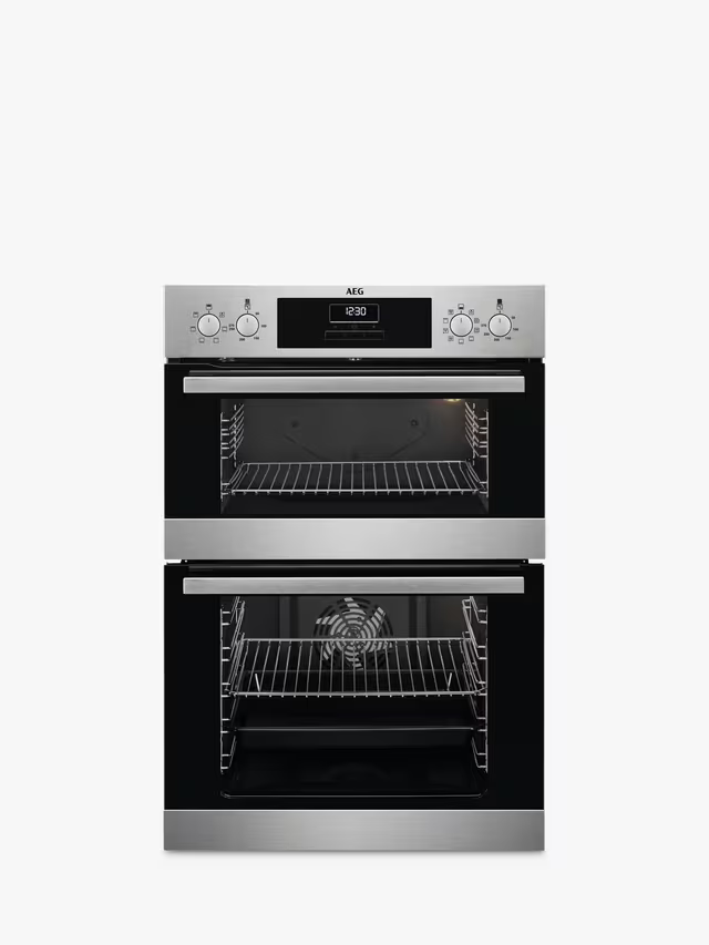 AEG DCB331010M Built In Electric Double Oven, Stainless Steel