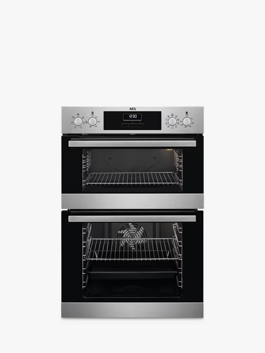 AEG DCB331010M Built In Electric Double Oven, Stainless Steel