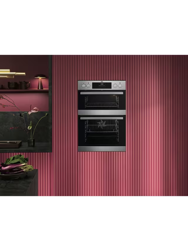 AEG DCB331010M Built In Electric Double Oven, Stainless Steel