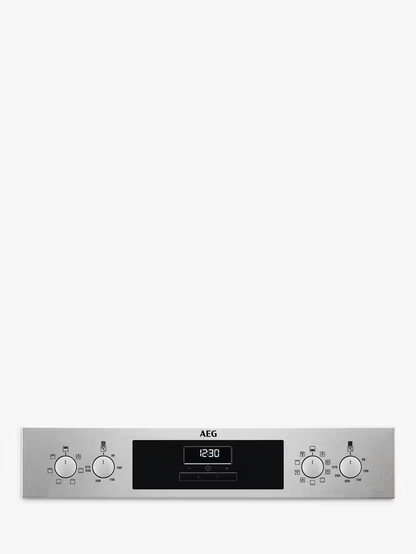 AEG DCB331010M Built In Electric Double Oven, Stainless Steel