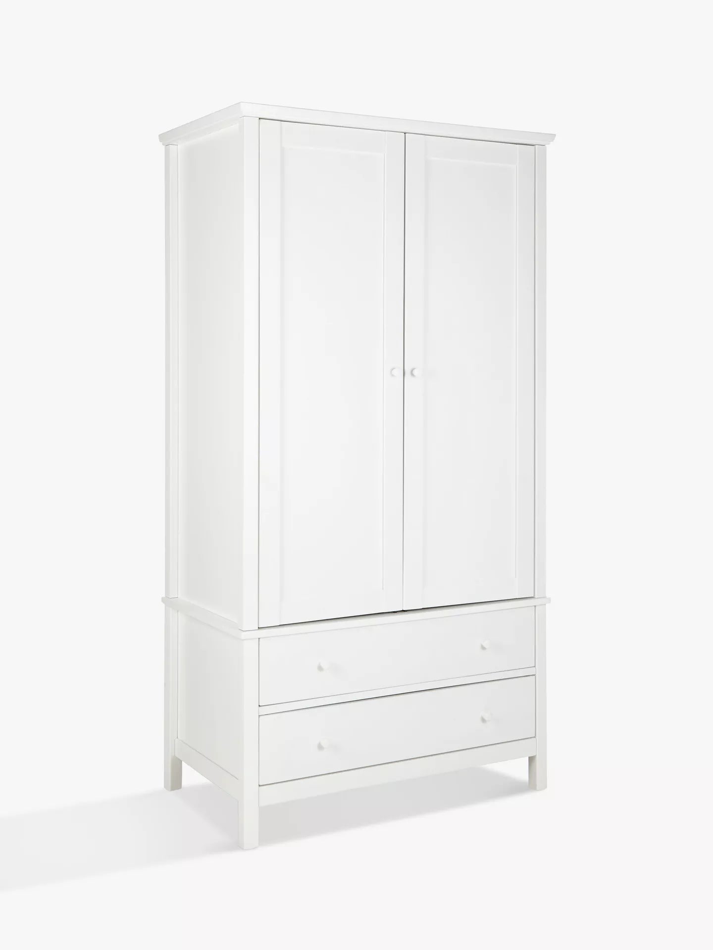 John Lewis Wilton 2 Door Wardrobe, White Bedroom Storage