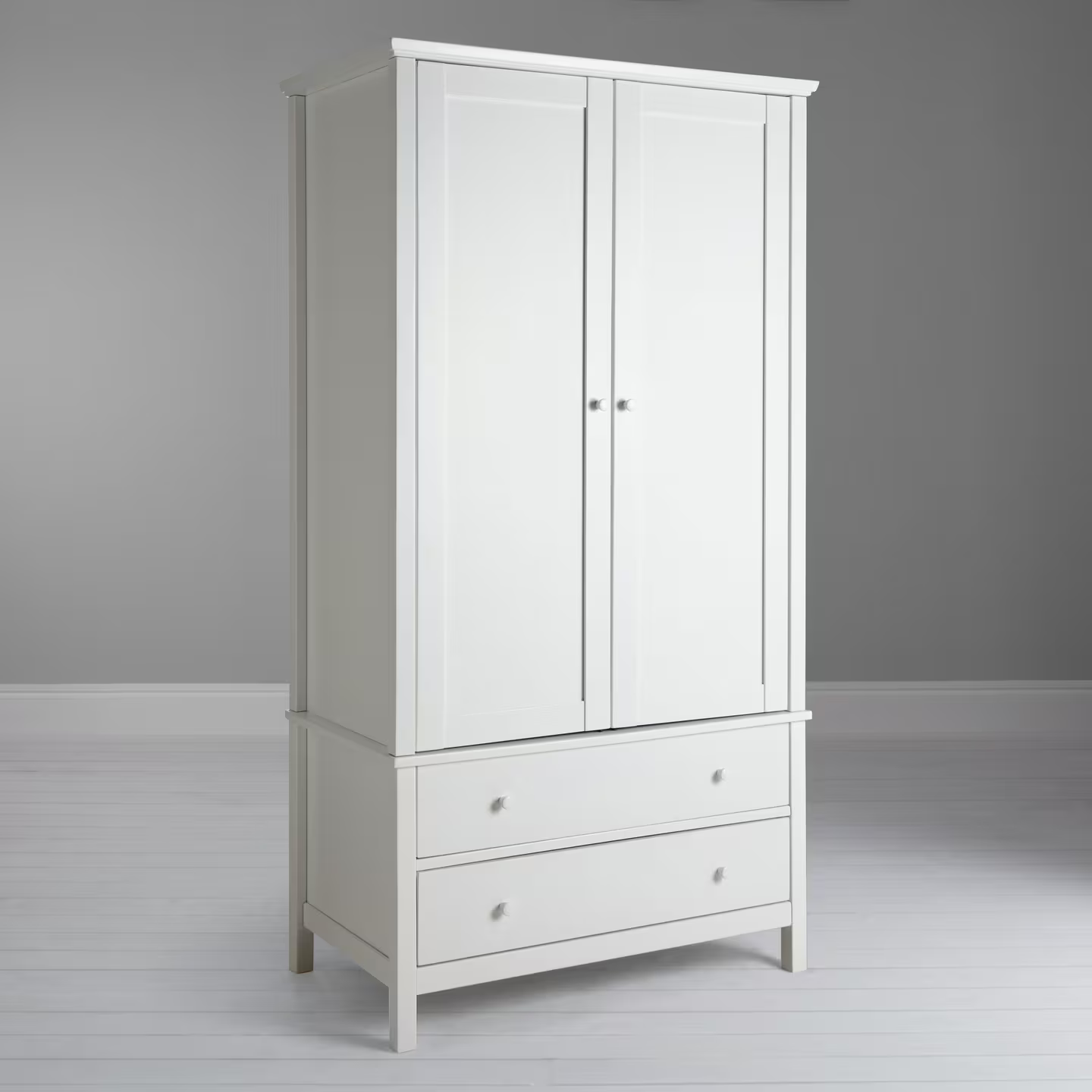 John Lewis Wilton 2 Door Wardrobe, White Bedroom Storage