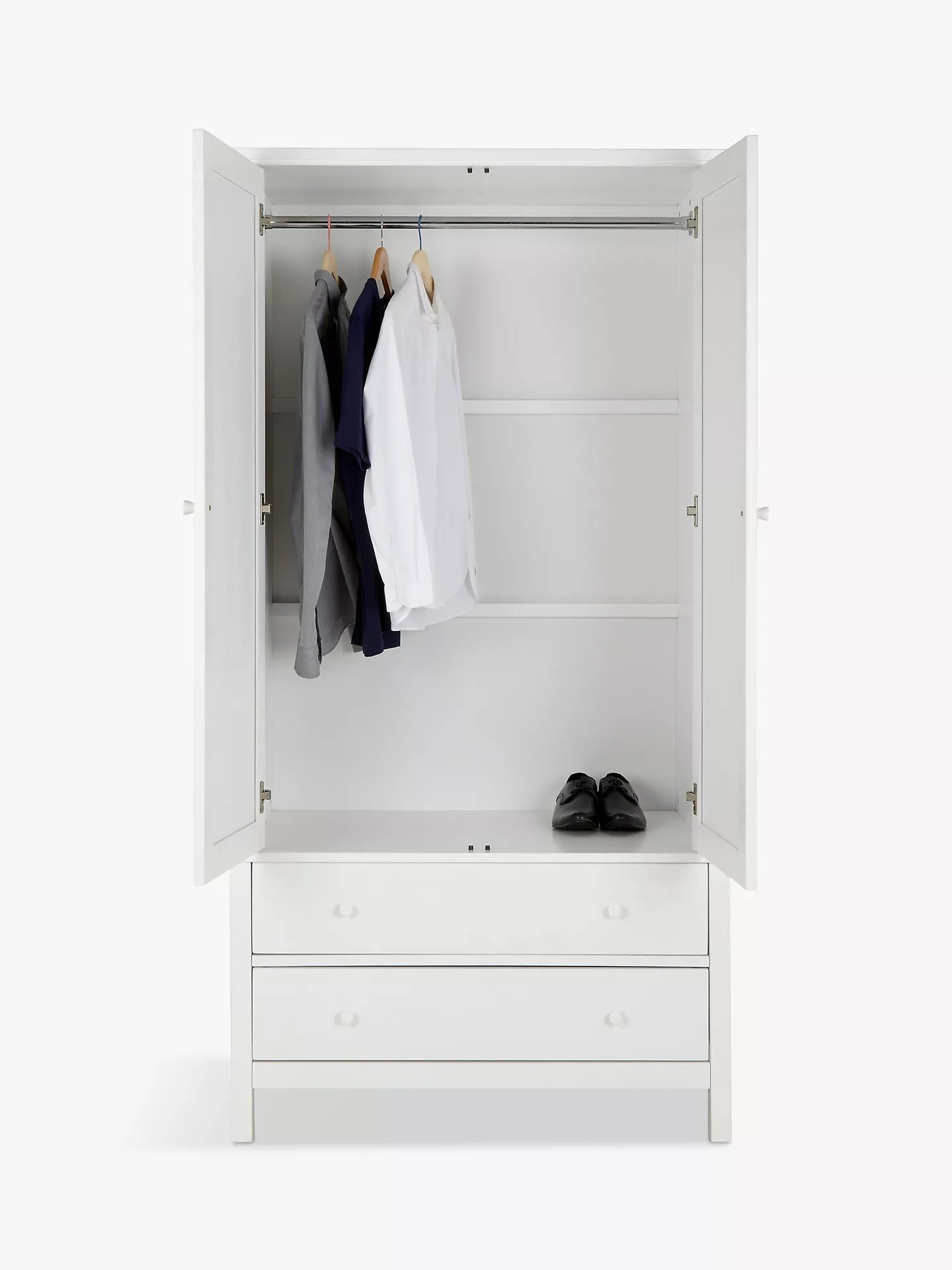 John Lewis Wilton 2 Door Wardrobe, White Bedroom Storage